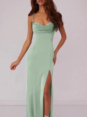 azazie naomie stretch satin dress Azazie Naomie